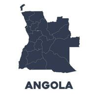 gedetailleerd Angola kaart vector