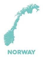 gedetailleerd Noorwegen kaart vector