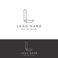 modern en luxueus meetkundig brief l eerste logo ontwerp. logo voor bedrijf, bedrijf, identiteit. vector