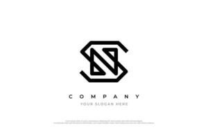 gemakkelijk brief sn of NS logo ontwerp vector