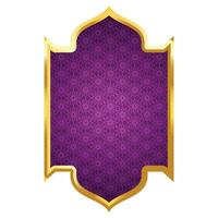 luxe gouden Islamitisch Koninklijk titel kader Arabisch stijl tekst doos banier clip art vector