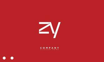 zy alfabet letters initialen monogram logo yz, z en y vector