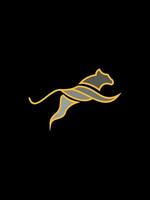 Jachtluipaard lijn logo concept vector