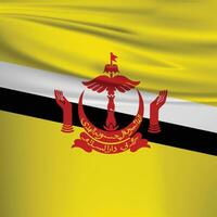 illustratie van Brunei vlag en bewerkbare vector van Brunei land vlag