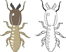 hout termiet insect 2d vector clipart