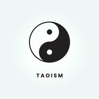 taoïsme icoon. dun lineair taoïsme schets icoon geïsoleerd Aan wit achtergrond van religie verzameling vector