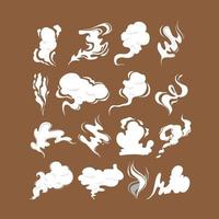 geur wolken rook uit damp voedsel giftige geur cartoon vormen illustratie rook damp geur stoom wolk