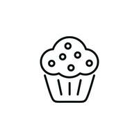 muffin lijn icoon geïsoleerd Aan wit achtergrond vector
