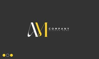 ben alfabet letters initialen monogram logo ma, a en m vector