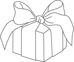 cadeaus en geschenk dozen gebruikt Aan Kerstmis en verjaardagen, versierd met linten mooi snaren, hand- getrokken met tekening lijn patronen. versieren kaarten en verfraaien belangrijk dagen feestelijk vieringen vector