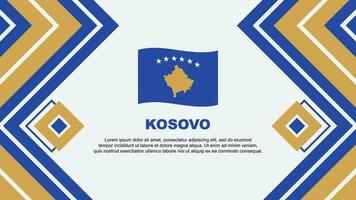 Kosovo vlag abstract achtergrond ontwerp sjabloon. Kosovo onafhankelijkheid dag banier behang vector illustratie. Kosovo ontwerp