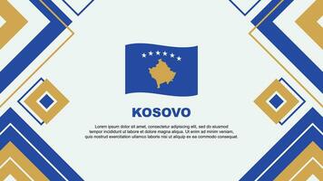 Kosovo vlag abstract achtergrond ontwerp sjabloon. Kosovo onafhankelijkheid dag banier behang vector illustratie. Kosovo achtergrond