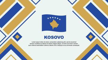 Kosovo vlag abstract achtergrond ontwerp sjabloon. Kosovo onafhankelijkheid dag banier behang vector illustratie. Kosovo vlag