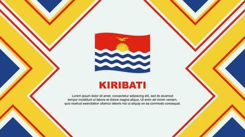 Kiribati vlag abstract achtergrond ontwerp sjabloon. Kiribati onafhankelijkheid dag banier behang vector illustratie. Kiribati vector