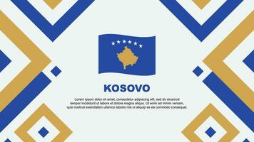 Kosovo vlag abstract achtergrond ontwerp sjabloon. Kosovo onafhankelijkheid dag banier behang vector illustratie. Kosovo sjabloon
