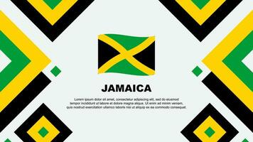 Jamaica vlag abstract achtergrond ontwerp sjabloon. Jamaica onafhankelijkheid dag banier behang vector illustratie. Jamaica sjabloon