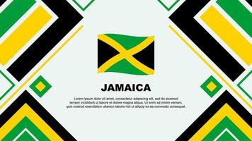 Jamaica vlag abstract achtergrond ontwerp sjabloon. Jamaica onafhankelijkheid dag banier behang vector illustratie. Jamaica vlag