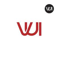 brief vui monogram logo ontwerp vector