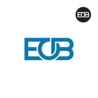 brief eob monogram logo ontwerp vector