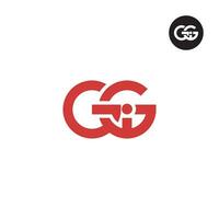 brief ggi monogram logo ontwerp vector