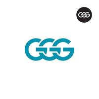 brief ggg monogram logo ontwerp vector