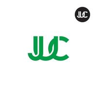 brief juc monogram logo ontwerp vector