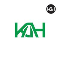 brief kaho monogram logo ontwerp vector