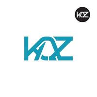 brief kazo monogram logo ontwerp vector