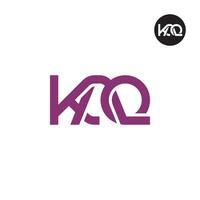 brief kaq monogram logo ontwerp vector