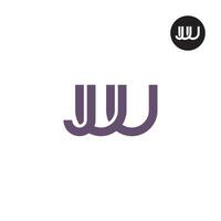 brief juu monogram logo ontwerp vector