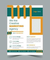 creatieve zakelijke marketing flyer ontwerpsjabloon vector