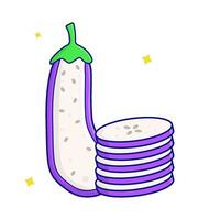 aubergine plak illustratie vector