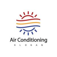 airconditioning logo, hvac logo concept vector