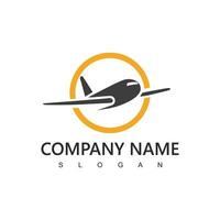 reizen agentschap logo. vervoer, logistiek levering logo ontwerp. vliegtuig illustratie. vector