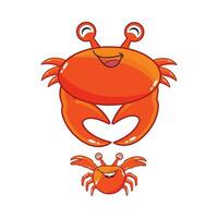 krab karakter illustratie vector