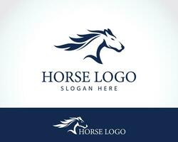 paard logo creatief dier hoofd sprint embleem ontwerp sjabloon vector