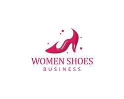 Dames schoenen logo creatief ontwerp schoonheid mode op te slaan vector