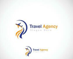 reizen log creatief vervoer uitdrukken agentschap bedrijf logo vector