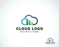 wolk logo creatief bedrijf pijl markt diagram teken symbool vector