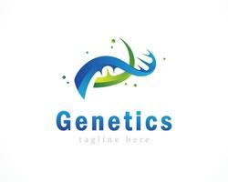 genetica logo creatief dna ontwerp kleur hellingen Gezondheid zorg vector