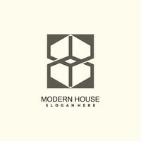 modern huis logo ontwerp minimalistische concept premie vector