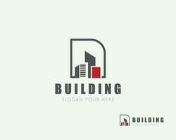 gebouw logo creatief horizon stad logo embleem teken symbool vector