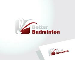 badminton logo creatief embleem teken symbool sport atletisch vector