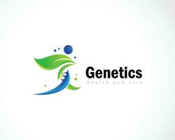 genetica logo creatief mensen natuur dna logo Gezondheid wetenschap laboratorium vector