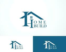huis logo ontwerp concept eerste h illustratie vector gebouw ontwerp concept embleem merk creatief