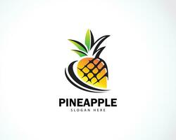 ananas boerderij logo creatief ontwerp concept voedsel groenten vector