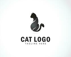 kat logo creatief kleur helling ontwerp dier huisdier zorg zwart vector