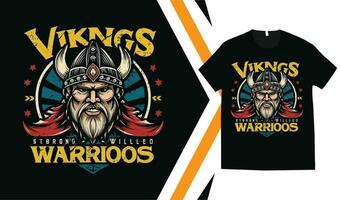 viking t-shirt ontwerp, Op maat vikingen t-shirt grafiek, viking krijgers t-shirt, kleding Op maat ontwerp afdrukken model. vector