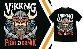 viking t-shirt ontwerp, Op maat vikingen t-shirt grafiek, viking krijgers t-shirt, kleding Op maat ontwerp afdrukken model. vector