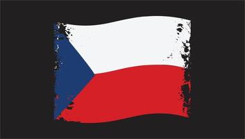 Tsjechisch land golvend penseelvlagontwerp vector